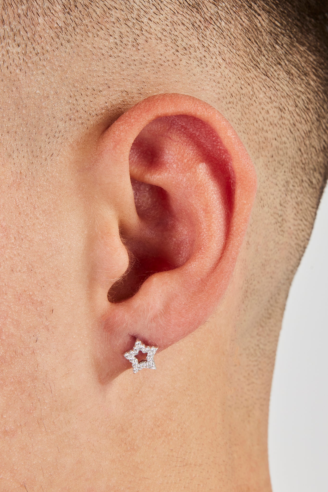 Ohrstecker mit Eisstern-Umriss – 6 mm